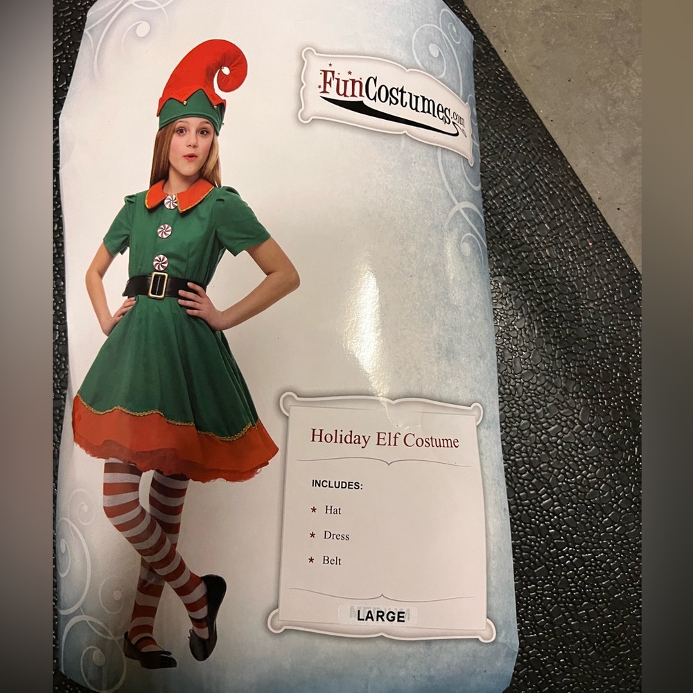 Girls elf costume size large (12-14)